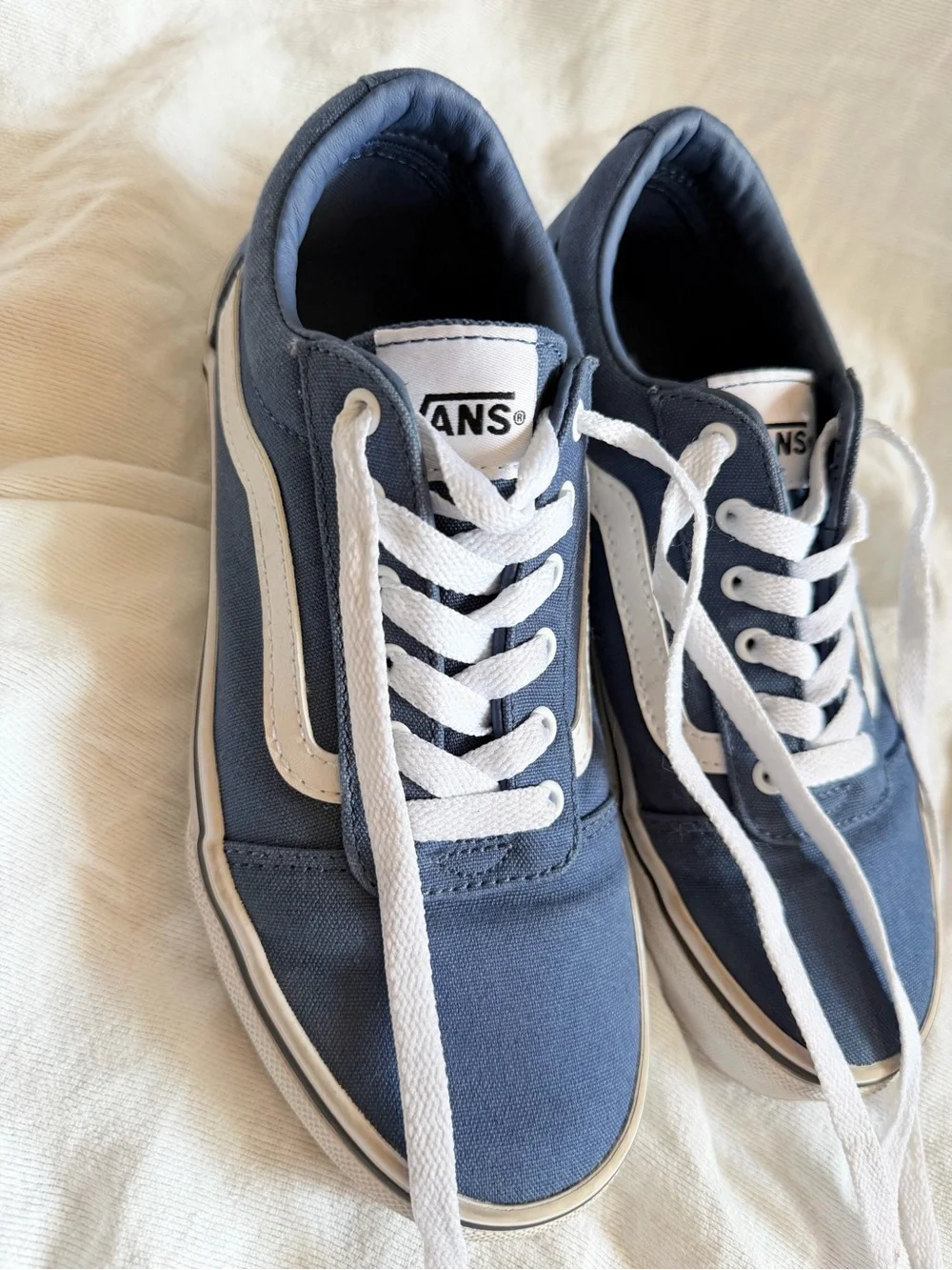 Vans Low-Top Sneakers in Navy and White